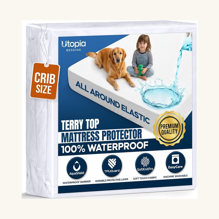 Utopia Bedding Waterproof Crib Mattress Protector