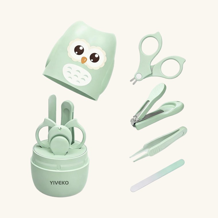 Owl Green 4-in-1 Baby Nail Kit