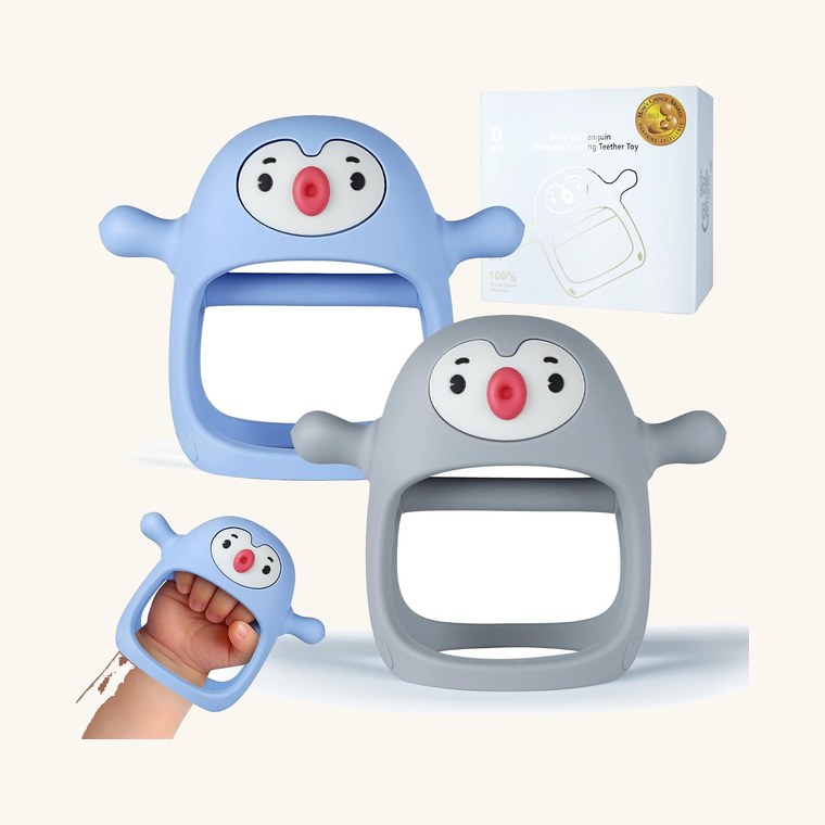 Smily Mia Penguin Hand Teether