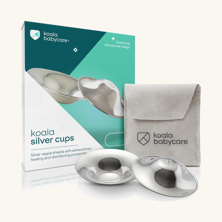 Koala Babycare Silver Nursing Cups