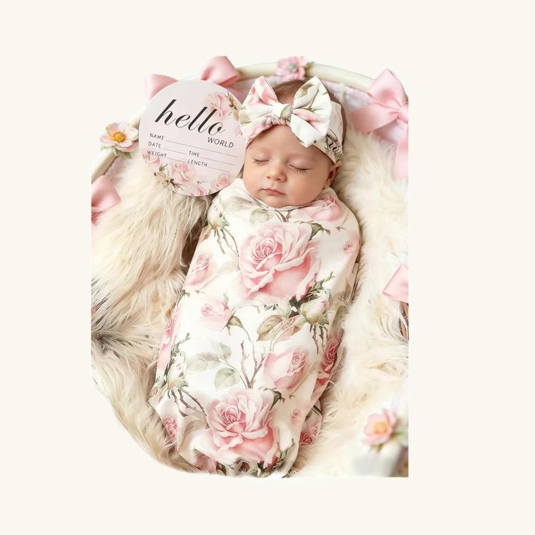 Galabloomer Receiving Blanket & Headband Set